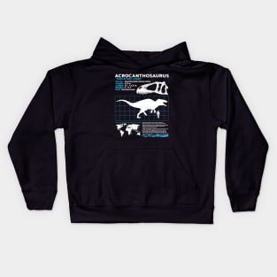 Acrocanthosaurus Fact Sheet Kids Hoodie